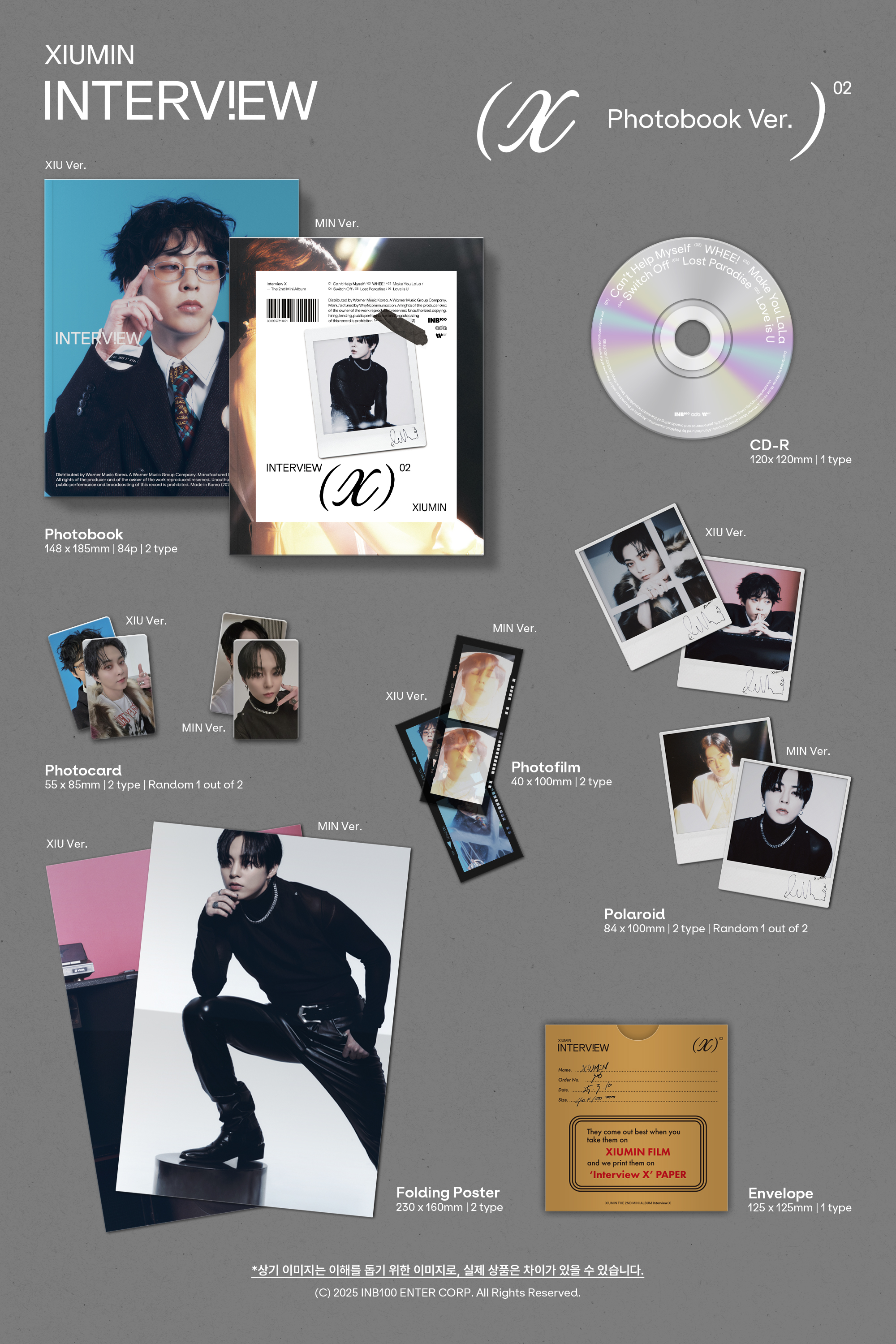 XIUMIN 2ND MINI ALBUM 'INTERVIEW X' ALBUM INFO